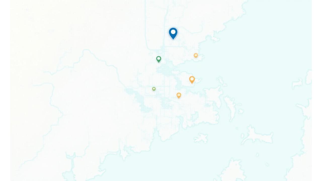 Stylized map of Boston highlighting key wellness partnership locations and Anima Craft's office. Incorporates brand colors.