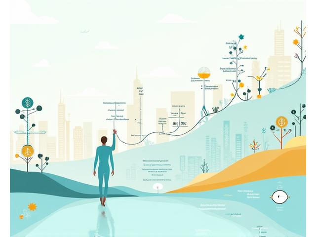 Infographic visualizing the connection between biohacking principles, healthy habits, and increased healthspan and longevity for adults over 35.