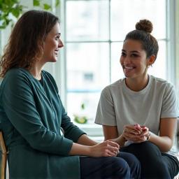 Expert consulting with a client